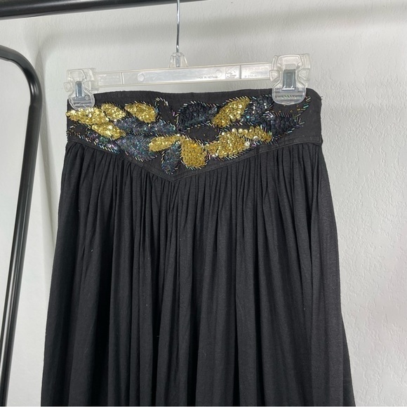 Jane Ashley Sequin Embellished Black Gypsy Circle Skirt - Picture 2 of 6